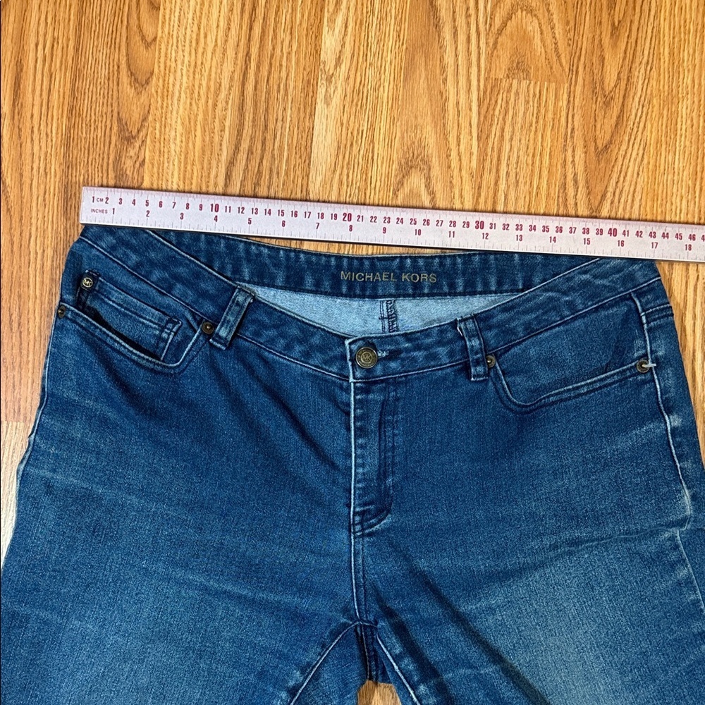 Michael Kors Indigo Relaxed Women Spring Crop Fit Jeans - Picture 10 of 13